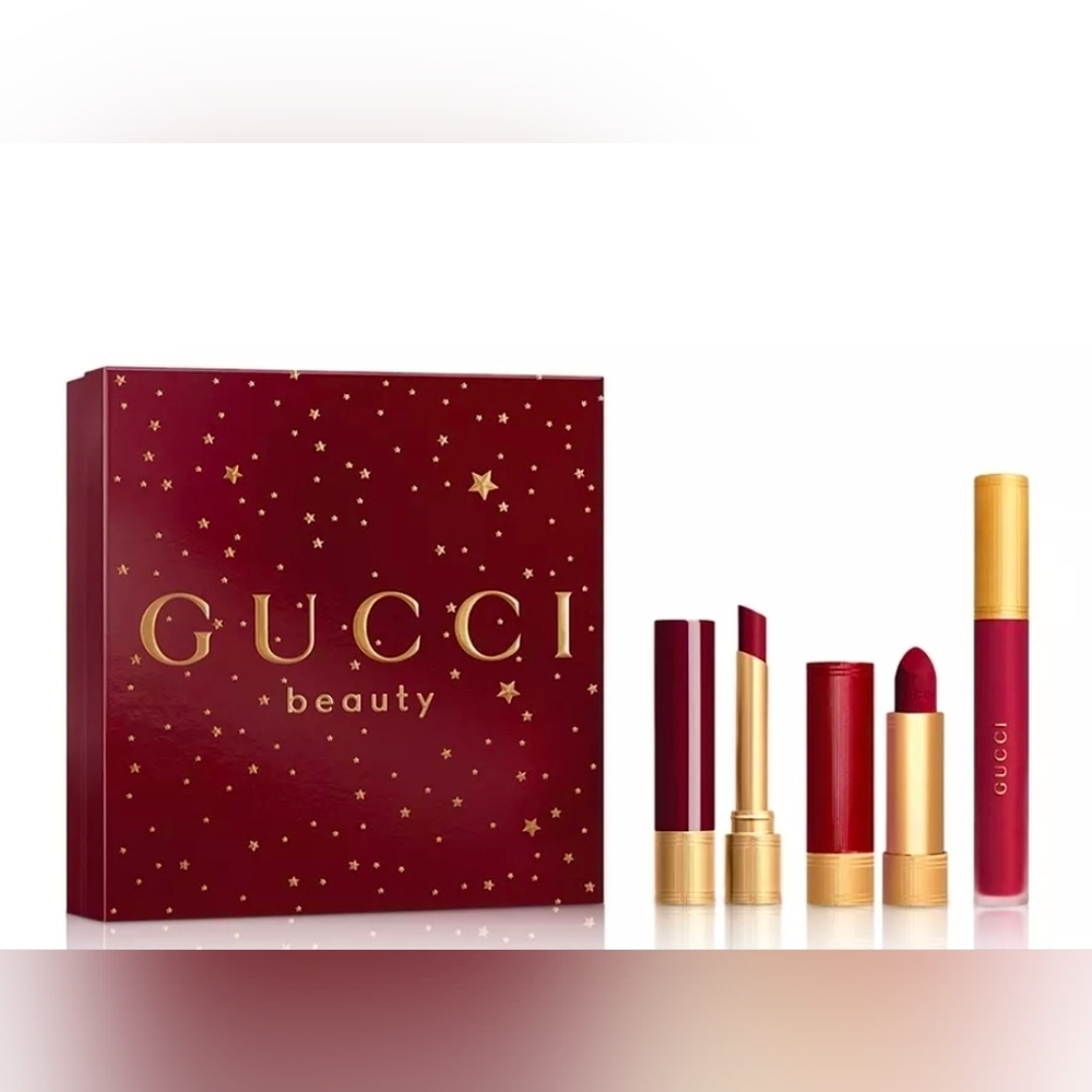 Gucci Beauty Limited Edition 509 Rosso Ancora Lipstick Gift Set NIB
